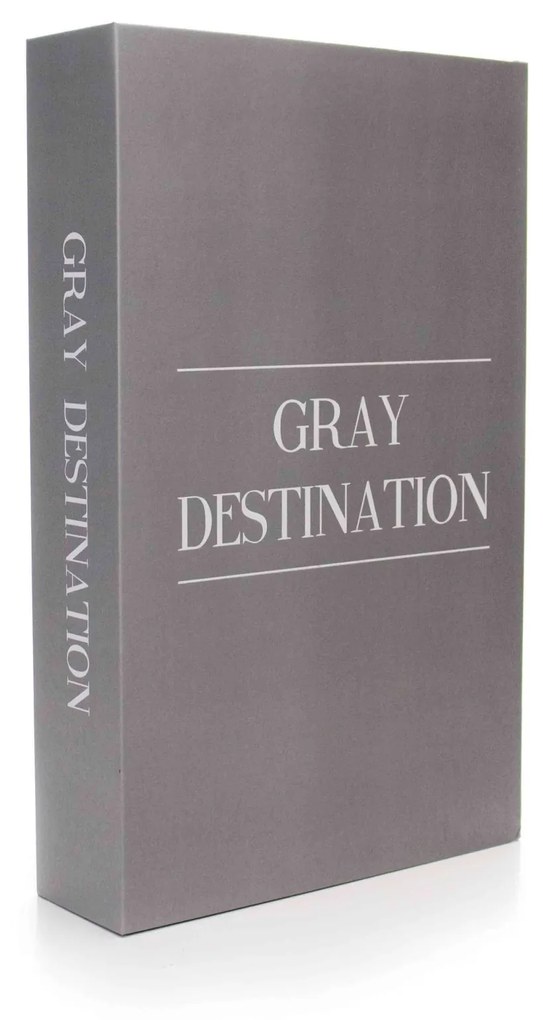 Livro Decorativo de Papel "Gray Destination Cinza" 27x14x5 cm -D'Rossi