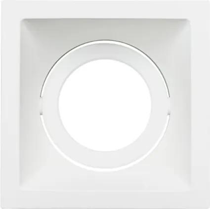 Plafon Embutir Aluminio Branco Par20 E27 Square