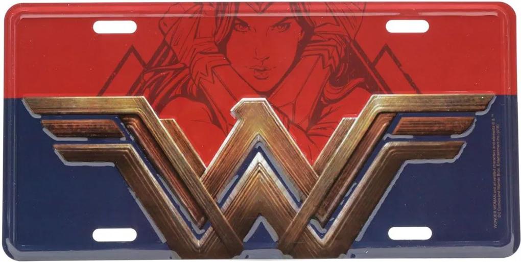 Placa Decorativa de Alumínio Mulher Maravilha Logo DC Comics