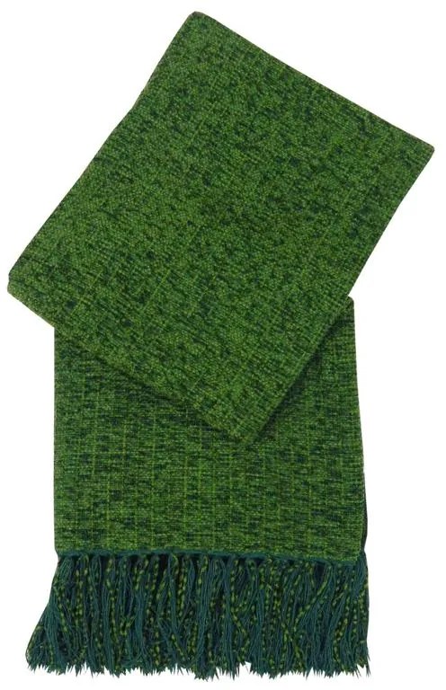 Xale de Sofá Artesanal Tear em Chenille 1,80x1,20m - Verde Escuro