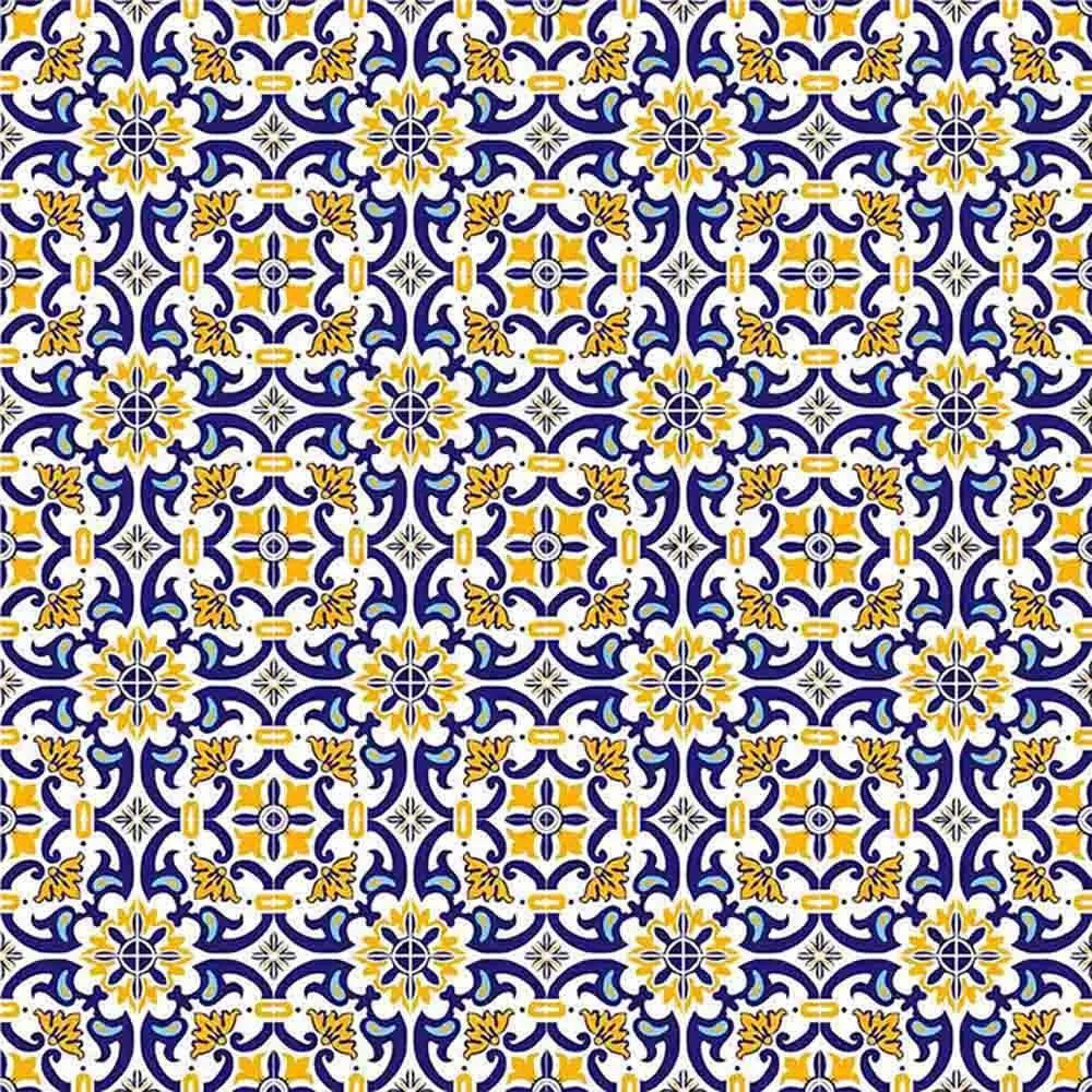 Adesivo para Azulejo Português Abrantes Vinil 15x15cm 16 peças Cosi Dimora