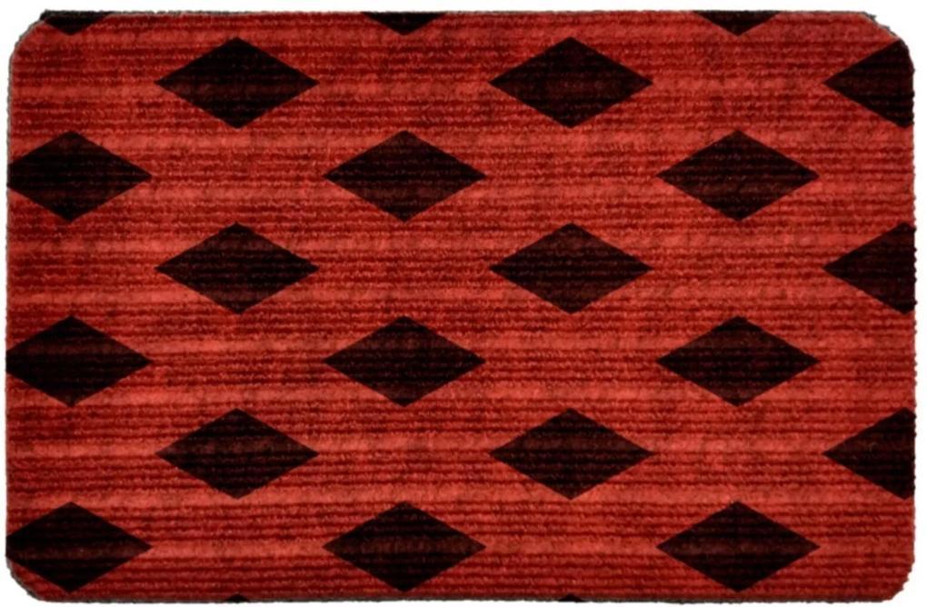 Capacho Carpet Triangulos Separados Vermelho Único Love Decor