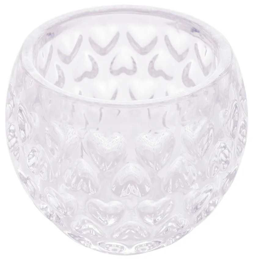 Porta Velas De Cristal Coração - Lyor