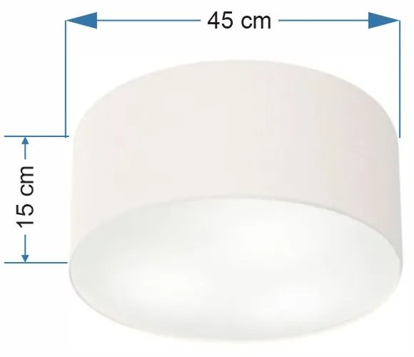 Plafon Cilíndrico Vivare Md-3047 Cúpula em Tecido 45x15cm - Bivolt