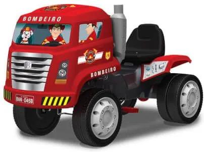 Caminhão Bandeirante Bombeiro com Pedal - Vermelho - 458