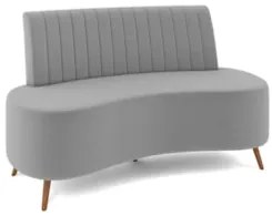 Sofá 2 Lugares para Sala Living 135cm Pés Palito Tamar Z08 Veludo Cinz