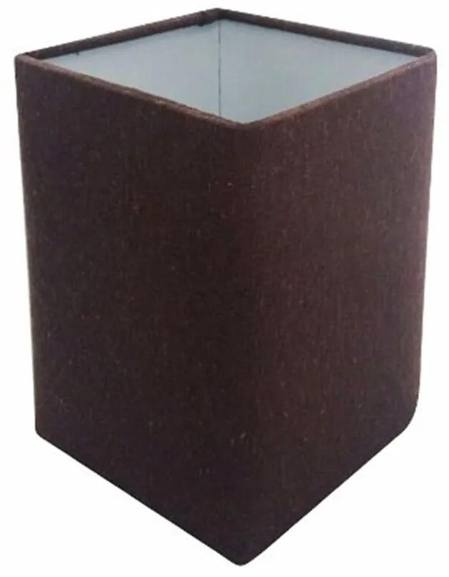 Cúpula em tecido quadrada abajur luminária cp-4007 25/16x16cm café