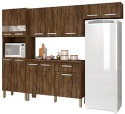 Cozinha Compacta com Balcão Versalhes 12 Portas Savana - Kit's Paraná