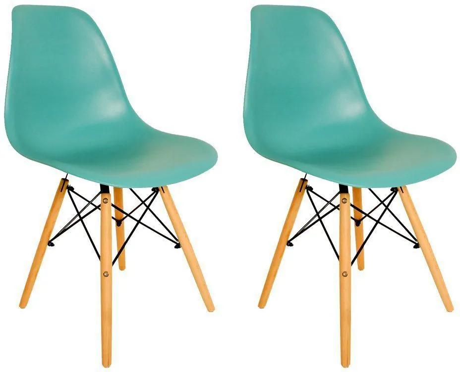 Kit 2 Cadeiras Eiffel Charles Eames em ABS Tiffany - Facthus