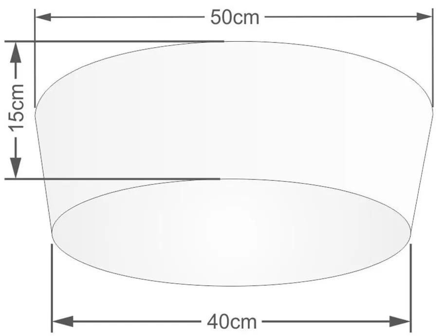Plafon Cone Md-3004 Cúpula em Tecido 15/50x40cm Branco - Bivolt