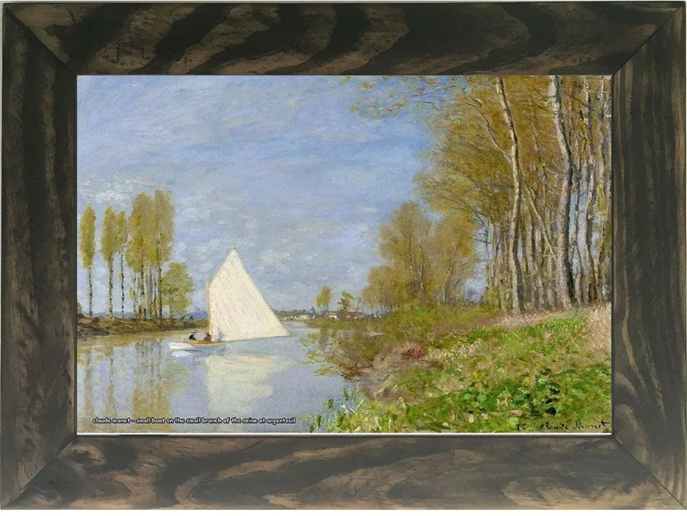 Quadro Decorativo A4 Small Boat on the Small Branch of the Seine at Argenteuil - Claude Monet Cosi Dimora