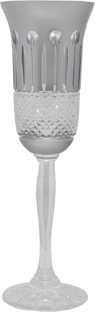 Taça de Cristal para Champanhe 150ml Prateada