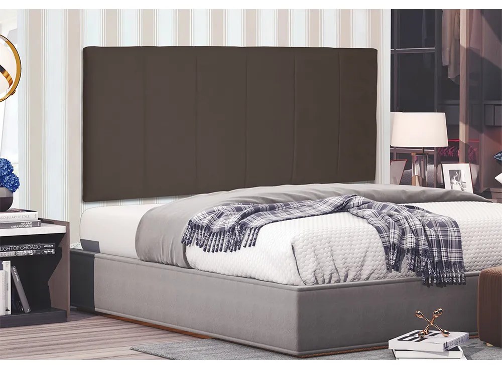 Cabeceira Painel Arizona Para Cama Box Casal 140 cm Suede - D'Rossi - Caramelo