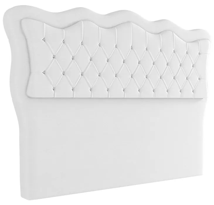 Cabeceira Para Cama Box Solteiro 90 cm Eliza Corino Branco I02 - D'Rossi