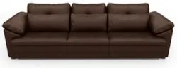 Sofá Retrátil 3 Lugares Para Sala 257cm Dijon Couro Caramelo S07 - Mpo