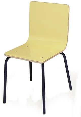 Cadeira Be-a-ba INFANTIL com Assento Multilaminado cor Amarelo - 44211 Sun House