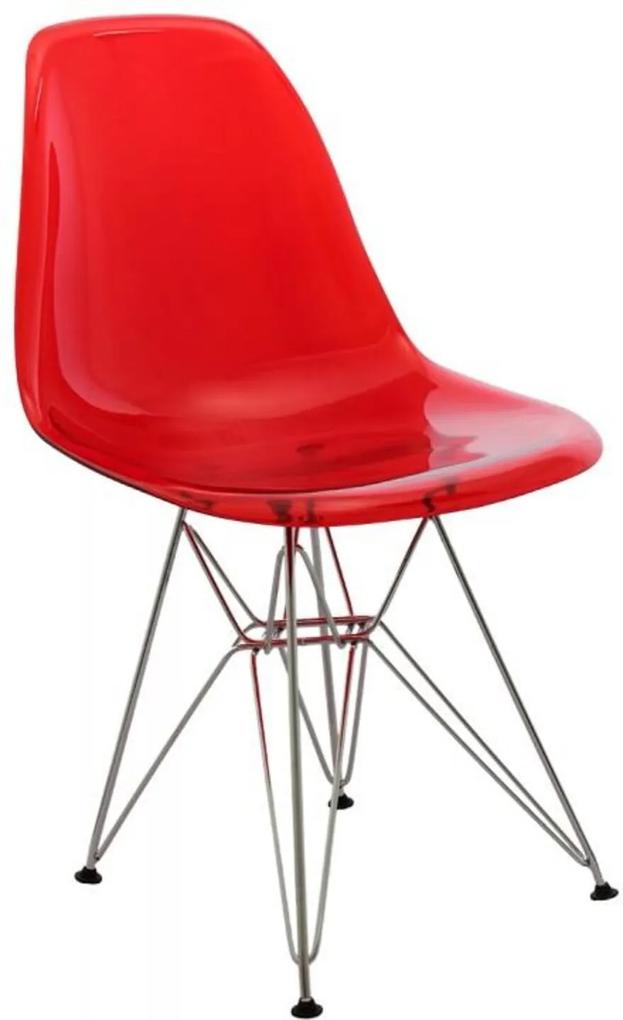 Cadeira Oia Decor Policarbonato Vermelho