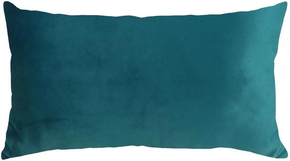 Capa de Almofada Retangular Veludo Azul Turquesa Escuro 60x30cm