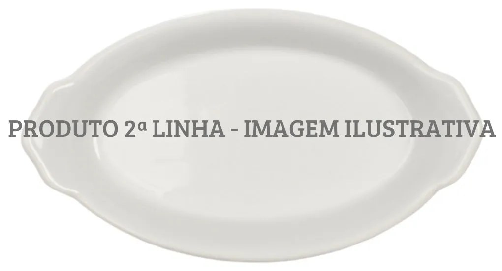 Travessa Oval Com Alça 17Cm Porcelana Schmidt - Mod. Calorama 2° Linha