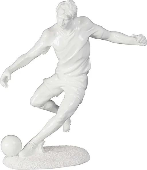 Estátua de Jogador de Futebol Branco