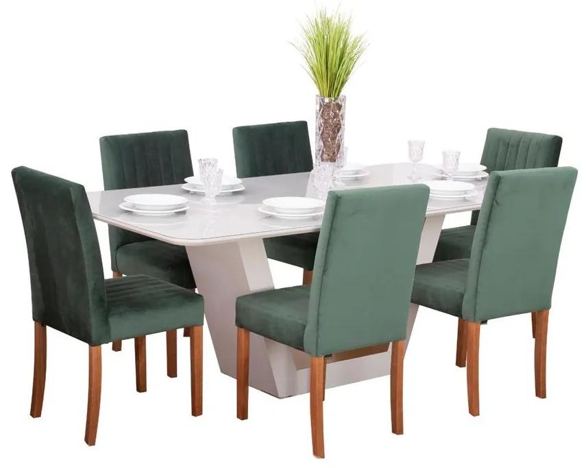 Conjunto Sala de Jantar Mesa Lilie com 6 Cadeiras Capital - Wood Prime 38708