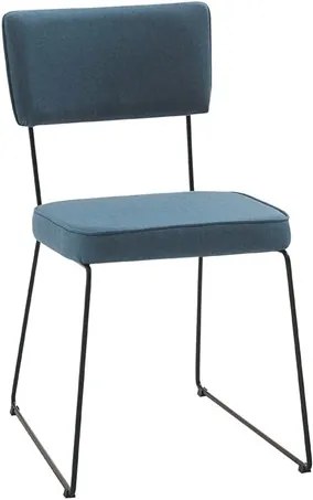 Cadeira Zurg C/Base em Aço Carbono - Azul