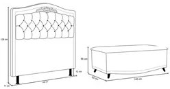 Cabeceira Cama Box Casal 140cm Com Calçadeira Baú Imperial J02 Sintéti