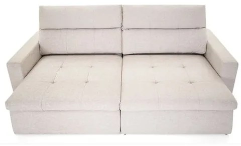 Sofa Retratil Rosoft Linho Branco 220cm - 62534 Sun House