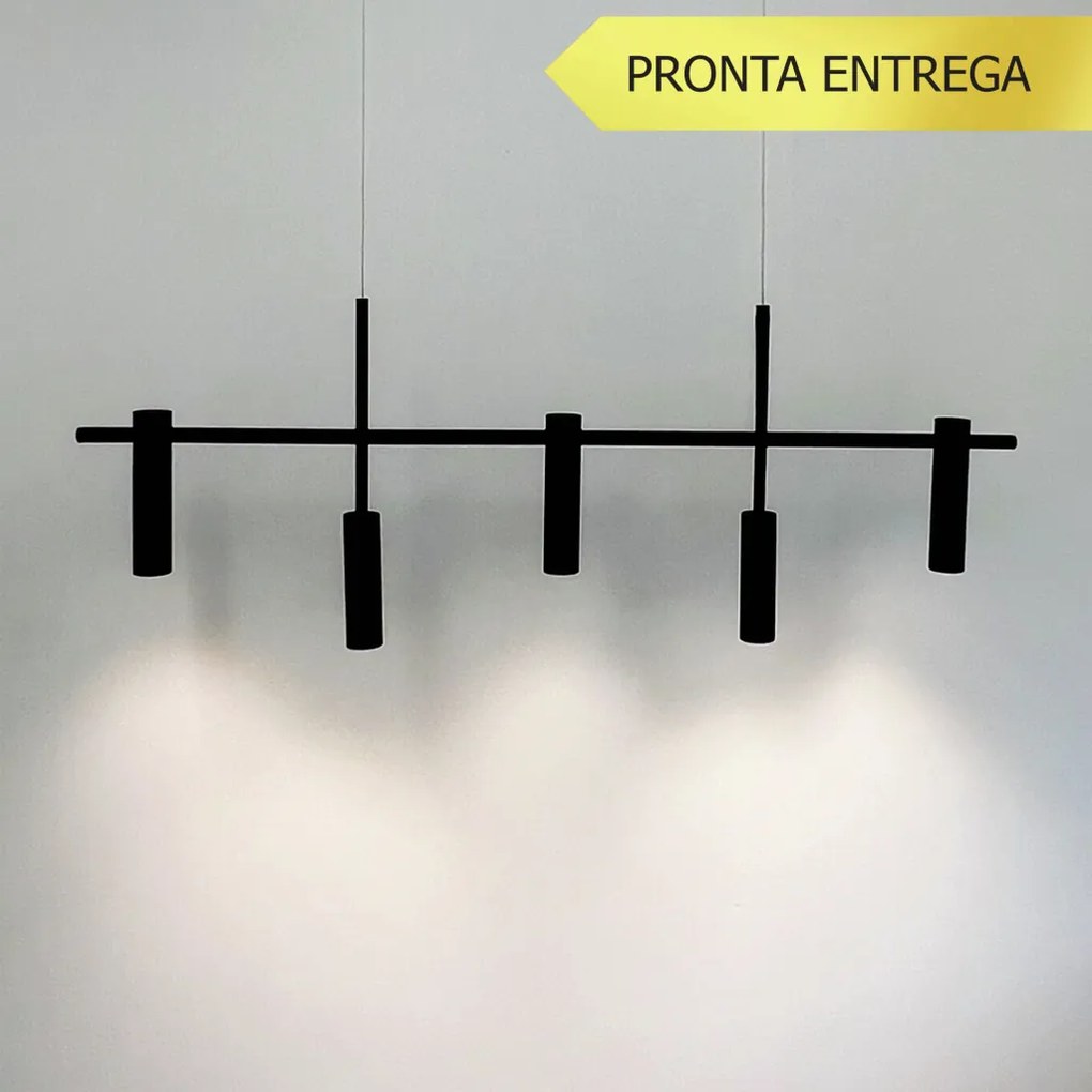 Pendente Retângular 101X3,8X36,5Cm Tubo Desalinhado Alumínio 5Xmr11 -... (CHAMPANHE)