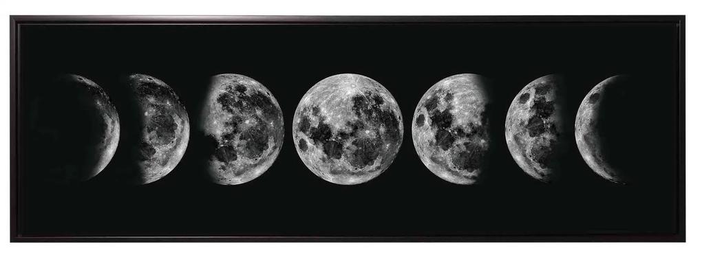 Quadro de Parede Decorativo em Canvas Fases da Lua 35x105x4 cm - D'Rossi