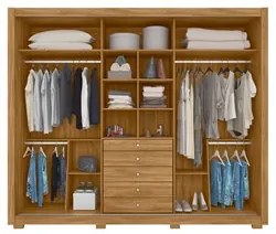 Guarda Roupa Casal 3 Portas de Correr e Espelho 270cm Monet M07 Freijó