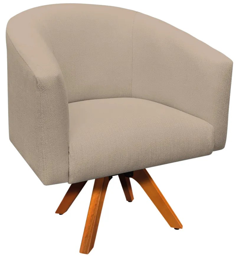 Poltrona Decorativa Giratória MM30 Kit 2 Stella Linho D03 - D'Rossi