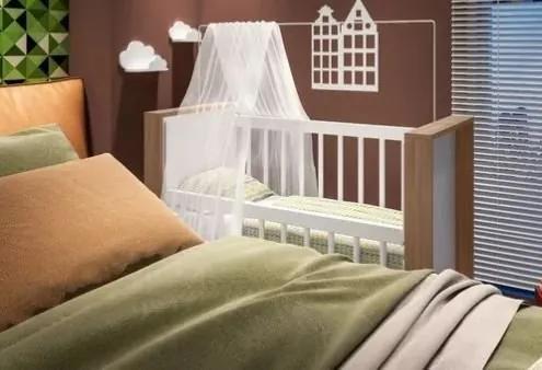 Mini Berço Mesa Infantil Multifuncional Bedside - Montana