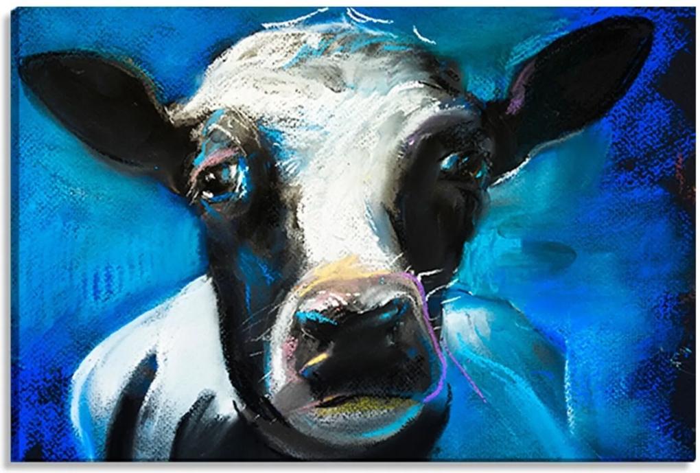 Tela Decorativa Estilo Pintura Vaca Holandesa - Tamanho: 60x90cm (A-L) Unico