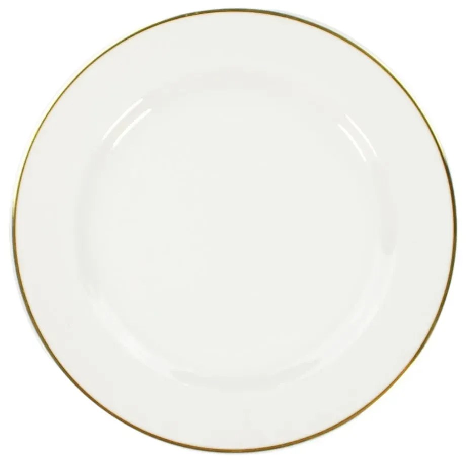 Prato Raso 27 Cm Porcelana Schmidt - Dec. Filetado Ouro Itamaraty 0010