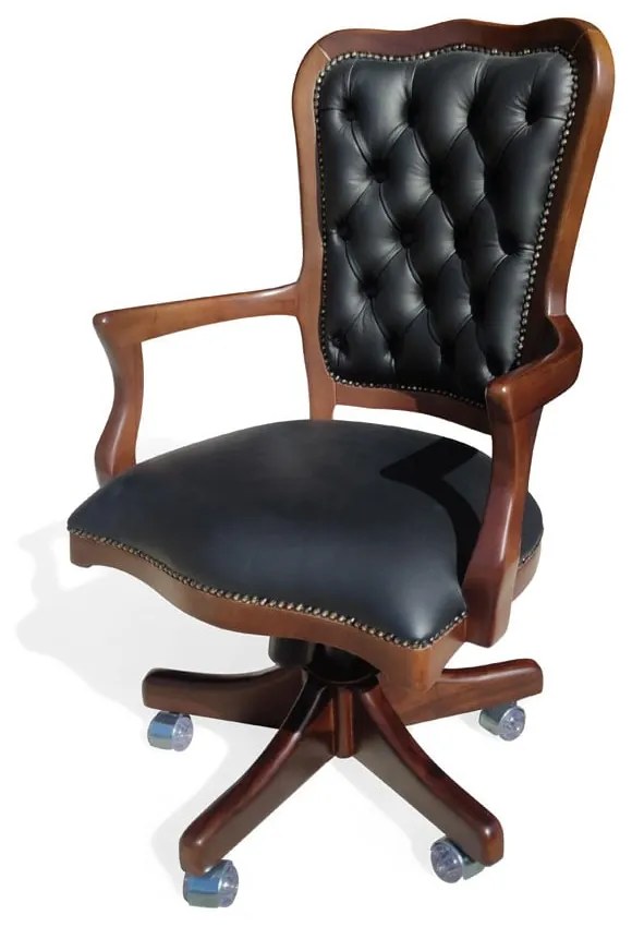 Cadeira com Braço Giratória Inglesa Ajuste de Altura e Relax Design de Luxo
