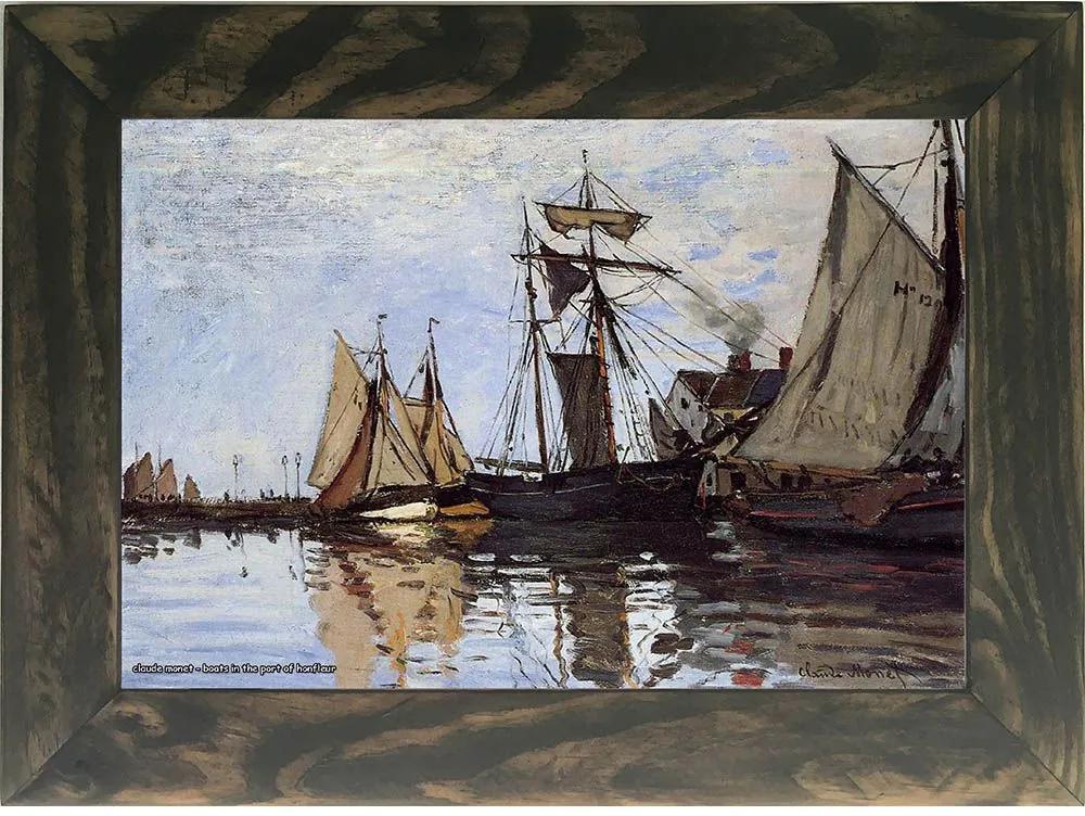 Quadro Decorativo A4 Boats in the Port of Honfleur - Claude Monet Cosi Dimora