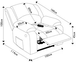 Poltrona do Papai Reclinável Pietra Power Elétrica Massagem FH9 PU Car