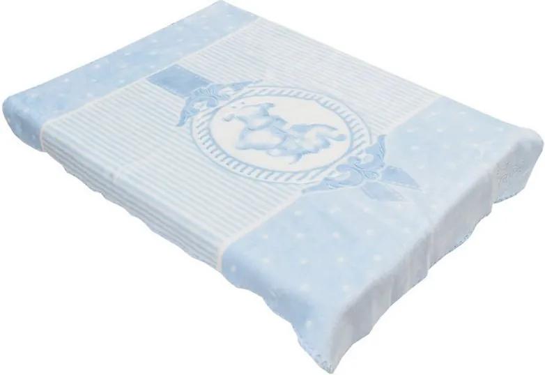 Cobertor Para Berço Premium - Camafeu Azul - Colibri