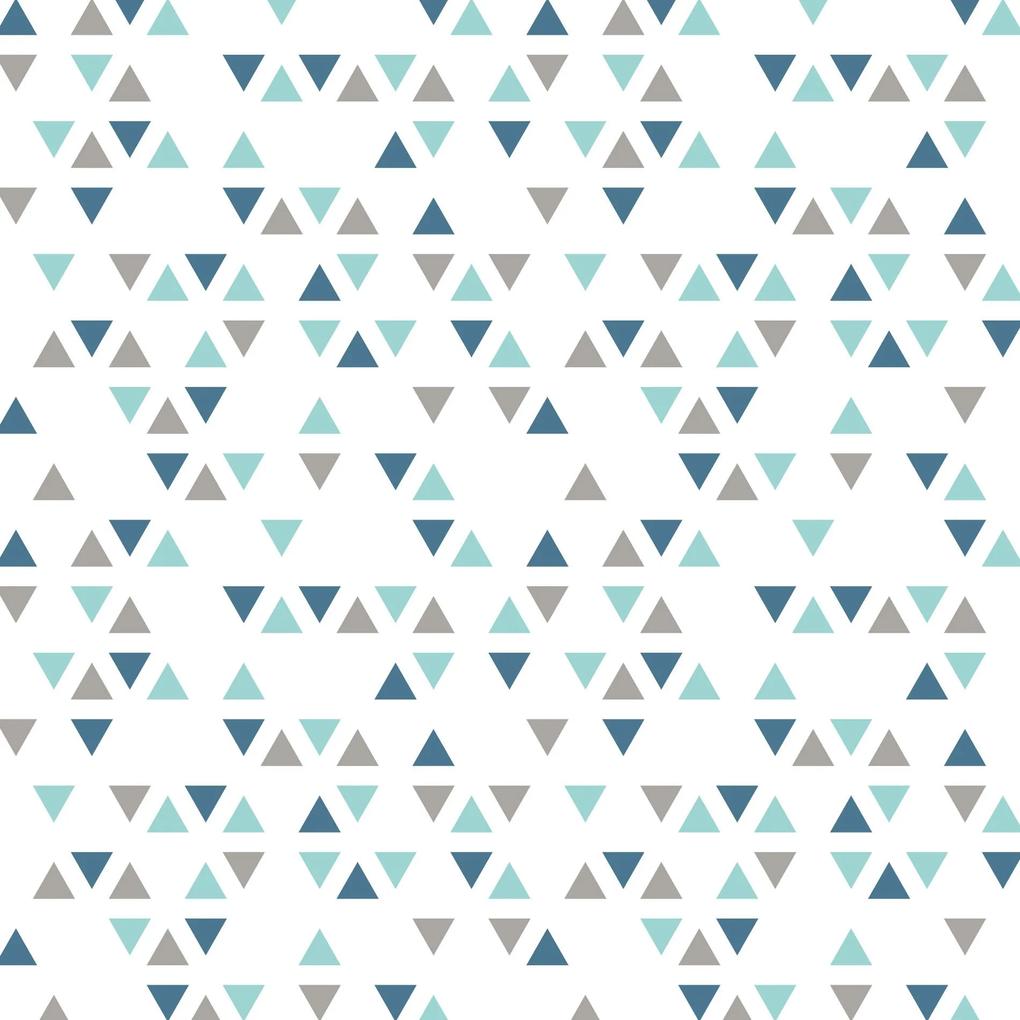 Papel de Parede Adesivo Triângulos em Azul 2,70x0,57m