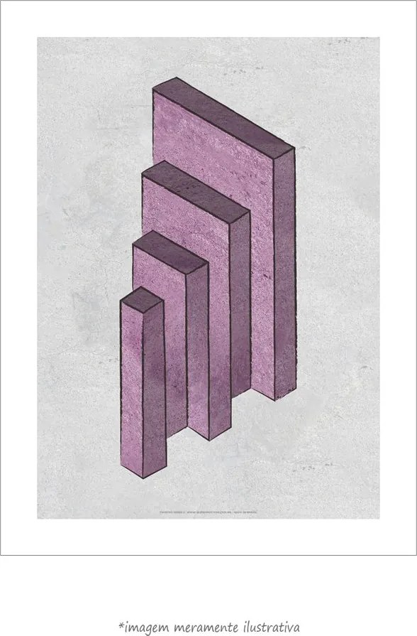 Poster Twisted Sides - Ilusão De Ótica Geométrica (20x25cm, Apenas Impressão)