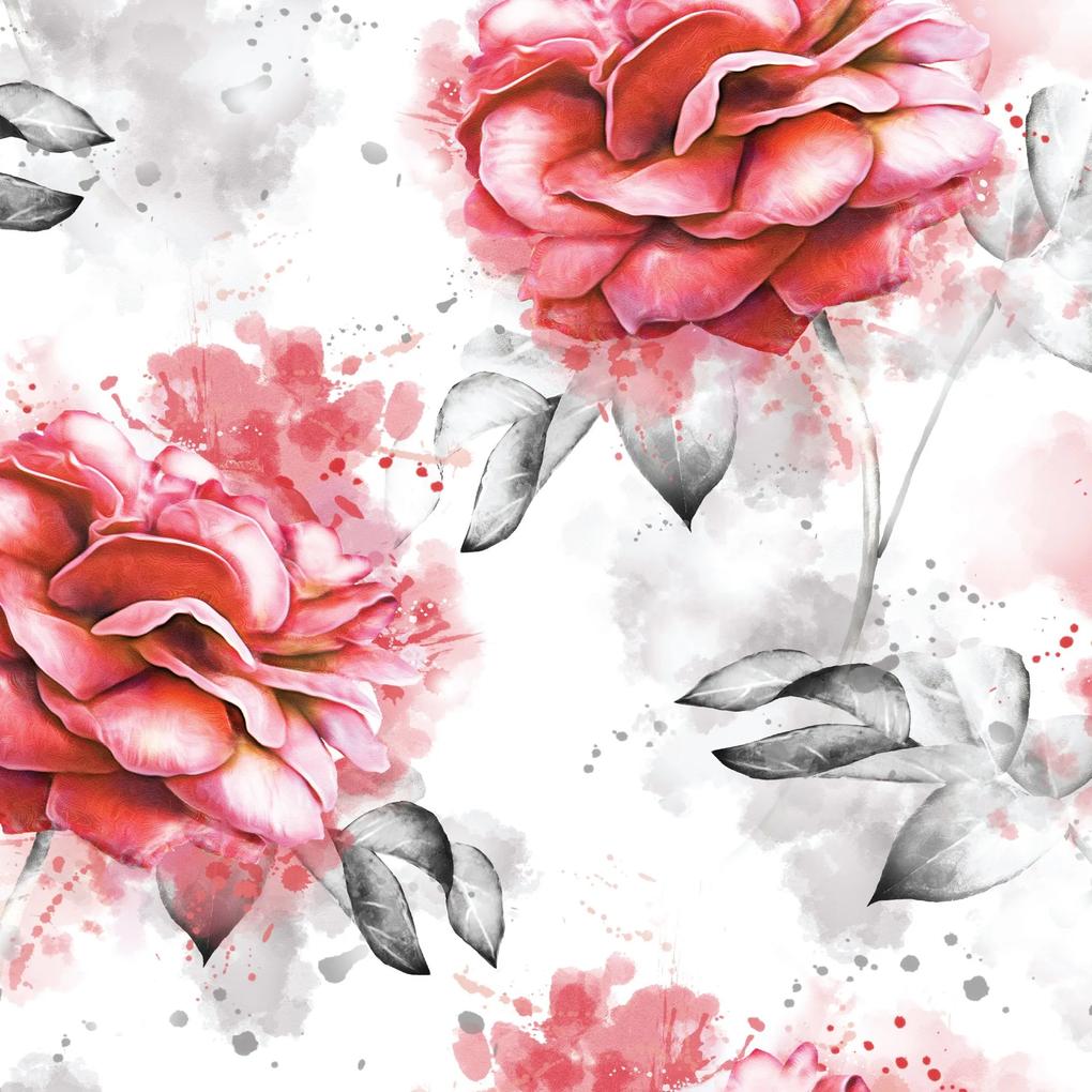 Papel de Parede Adesivo Floral Rosas 2,70x0,57m