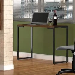 Mesa Escritório Estilo Industrial Porto 90cm Z34 Castanho - Mpozenato