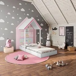 Mini Cama Infantil Casinha Montessoriana Casa de Boneca MDF sem Colchã
