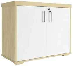 Conjunto Escritório Home Office 3 Peças Mesa em U Corp A06 Carvalho/Br