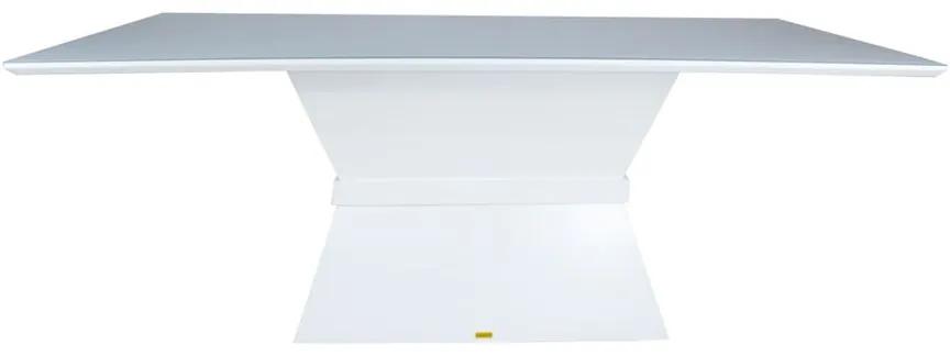 Mesa de Jantar Diamond 200x100 com Vidro Branco Fosco - Wood Prime PTE 52158