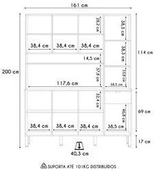 Cozinha Compacta 8 Portas 161cm Soul K02 Freijó/Ártico - Mpozenato