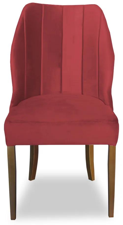 Kit 8 Cadeiras De Jantar Safira Suede Vermelho