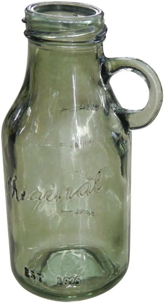 Vaso de Vidro Preto estilo Garrafa