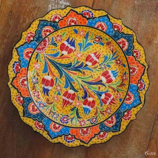 Prato Mandala em Cerâmica 30cm